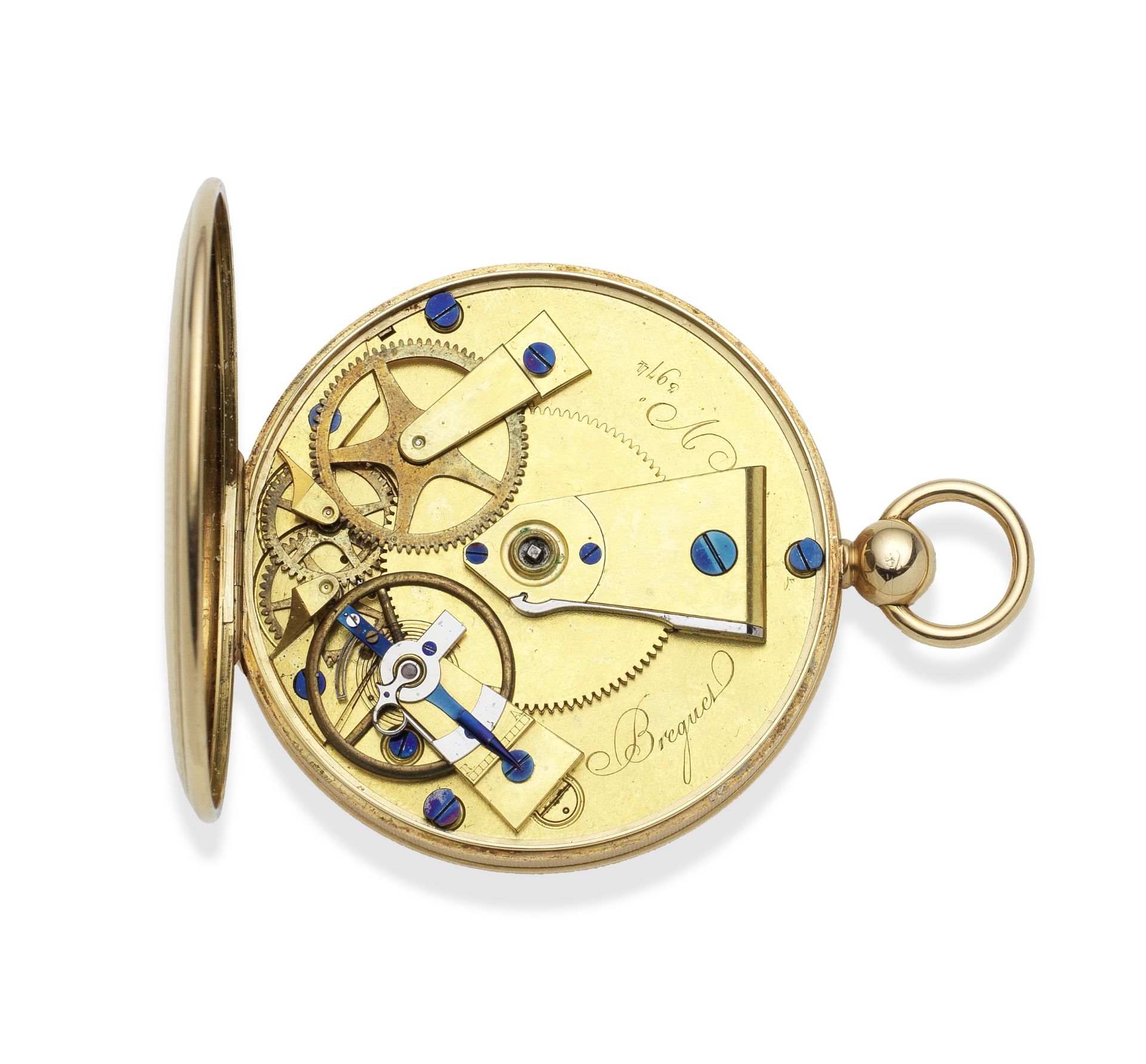 Breguet. A fine and rare 18K gold key wind open face 'Souscription' pocket watch Circa 1822, cris... - Bild 2 aus 2
