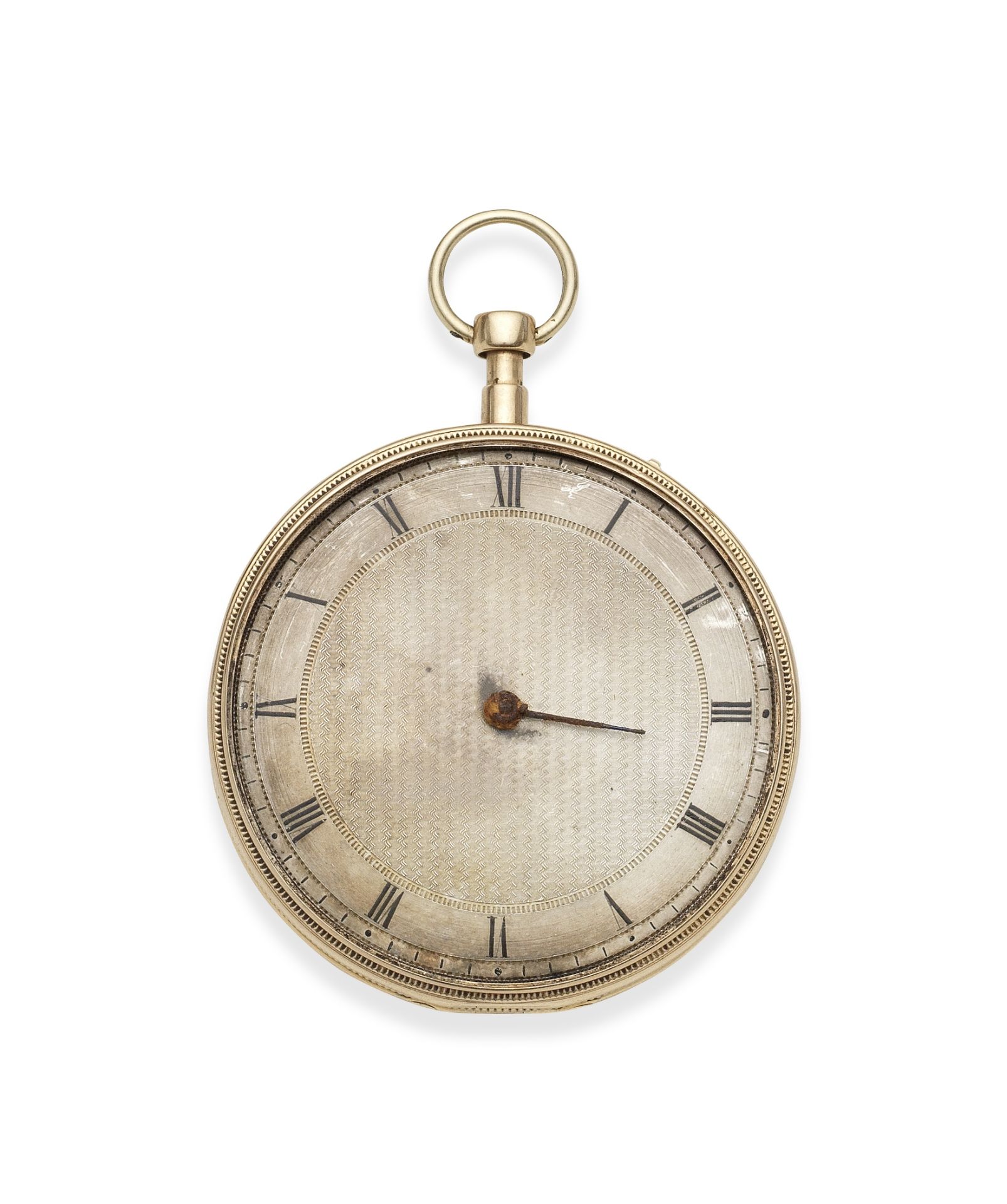 An 18K gold key wind open face quarter repeating pocket watch Circa 1800