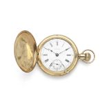 Waltham. A 14K gold keyless wind full hunter pocket watch Circa 1904