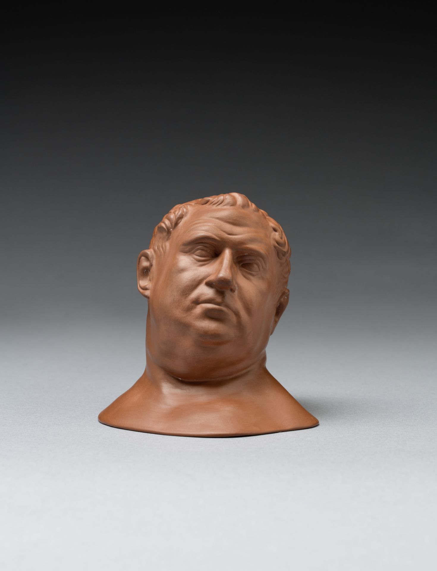 A Meissen Böttger stoneware head of the Emperor Vitellius, circa 1710-13