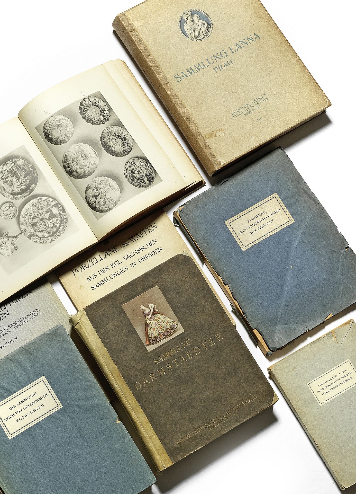 A collection of rare pre-war books and sale catalogues and a facsimile edition of the Schulz Codex