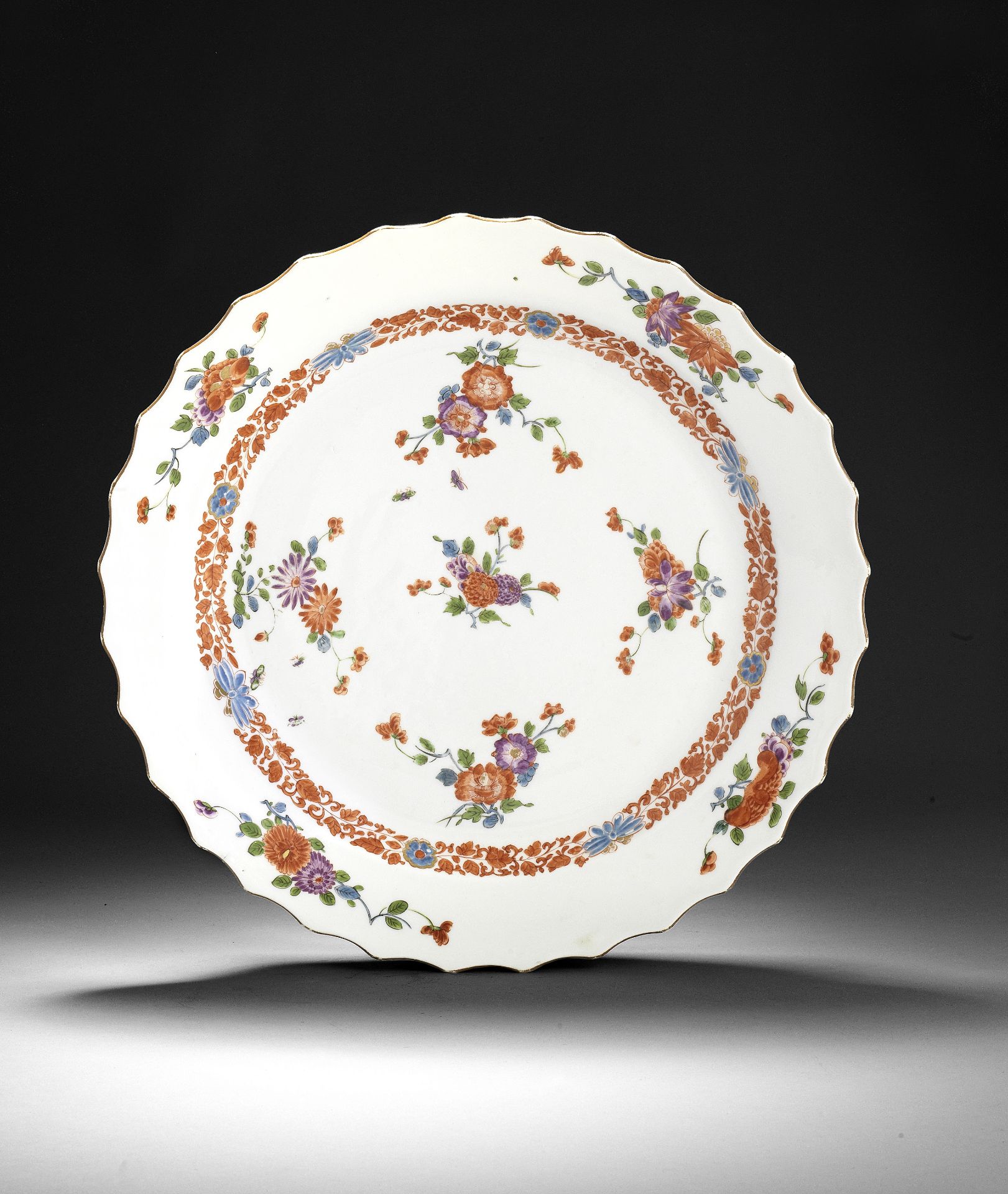 A rare Meissen dish, circa 1735