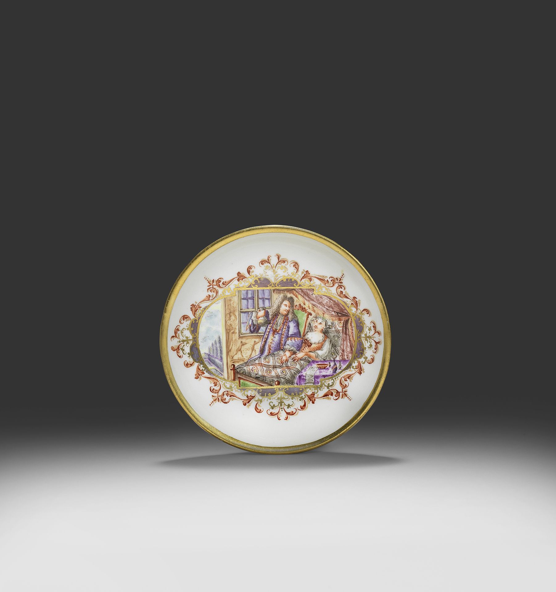 An early Meissen saucer, circa 1723-24