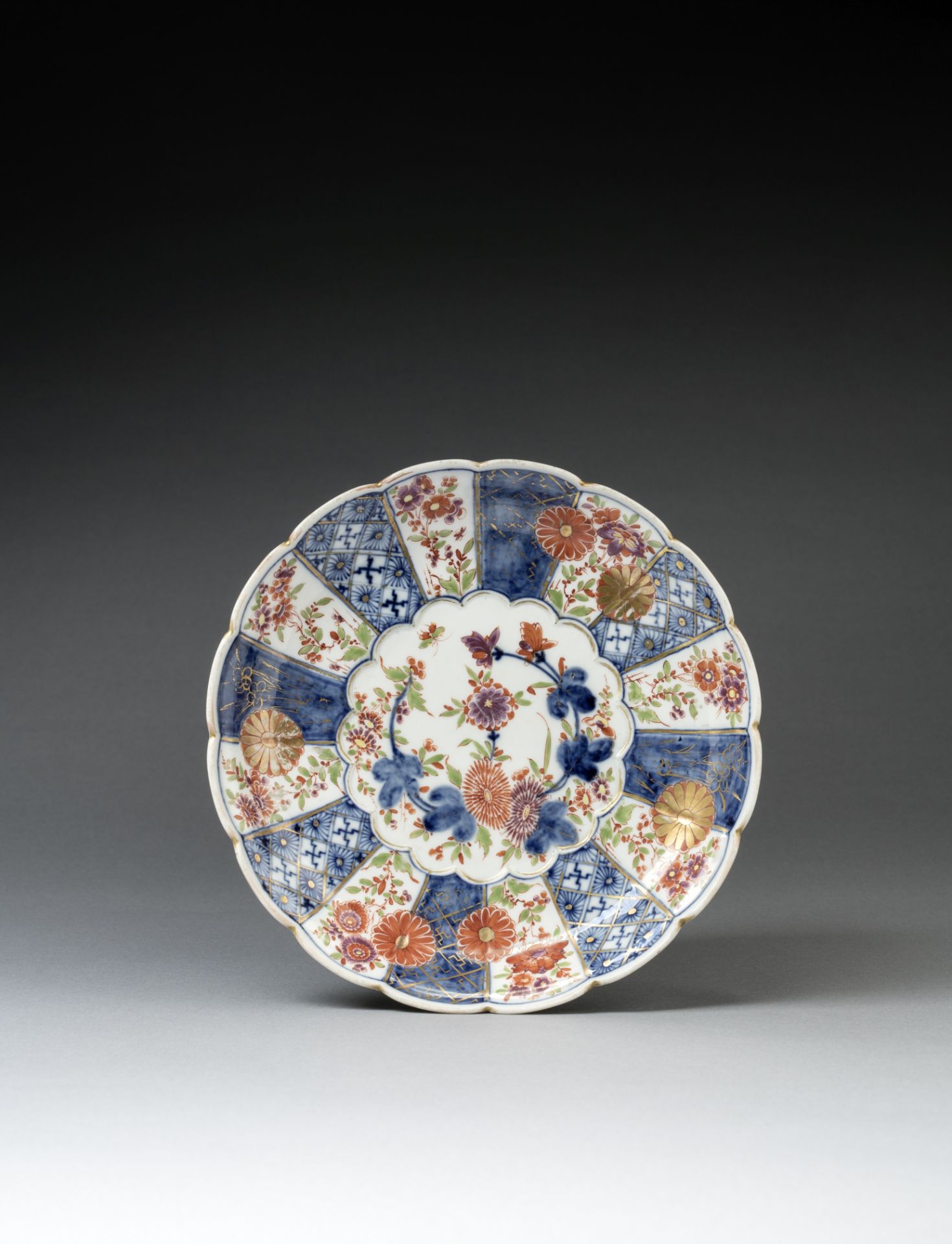 A very rare Meissen Imari dish, circa 1725-30