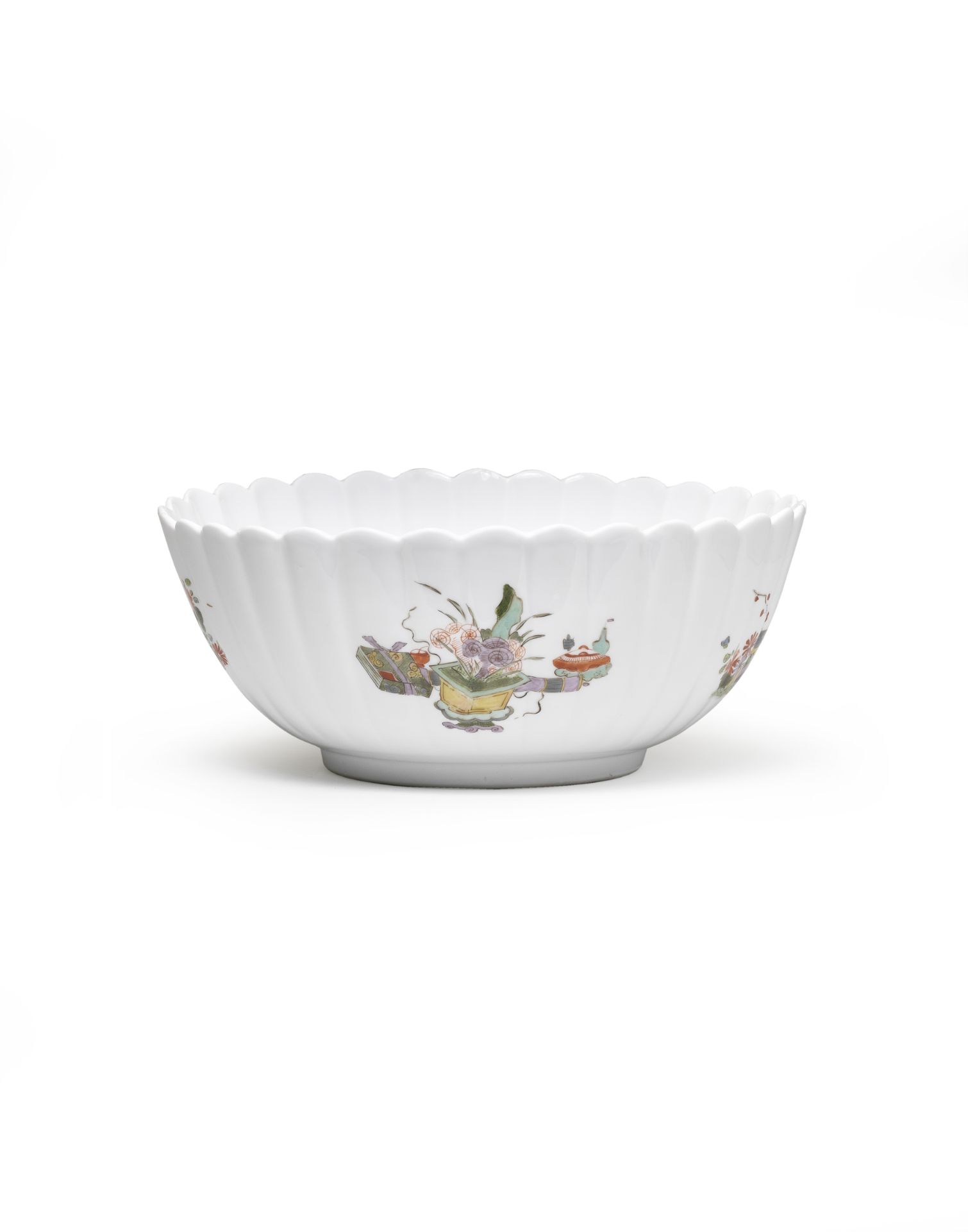 A very rare Meissen lobed bowl, circa 1730-35