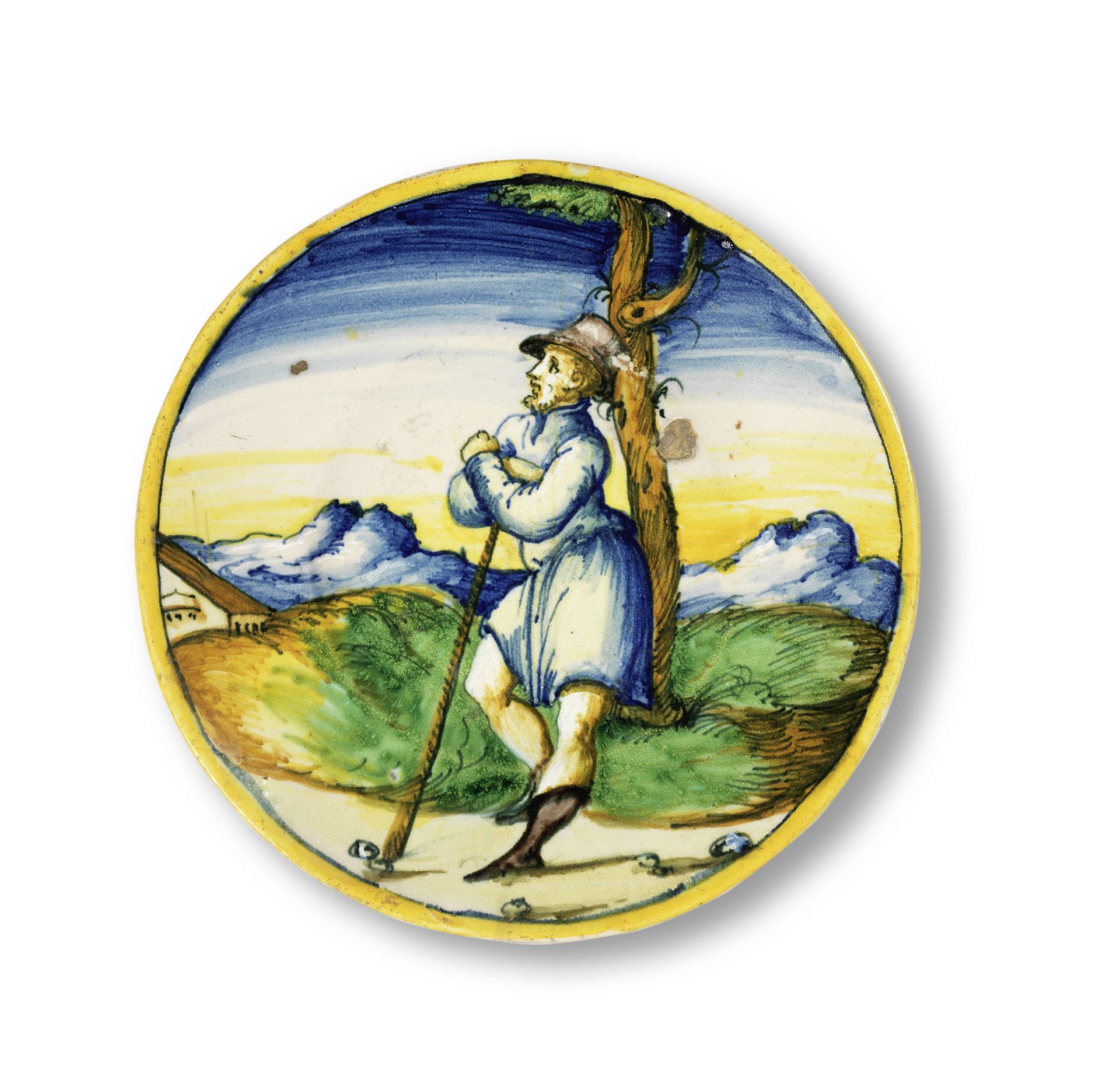 A Venice maiolica dish, mid 16th century