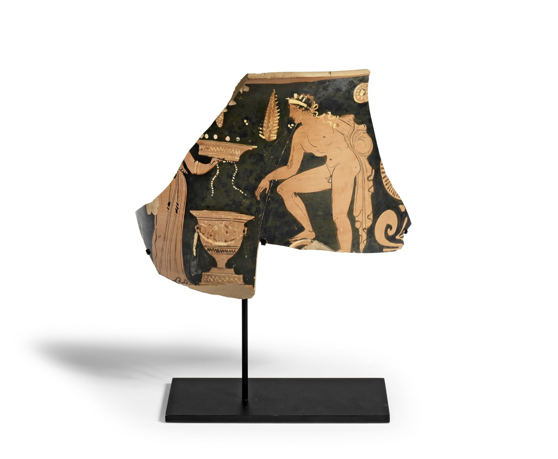 An Apulian red-figure krater fragment