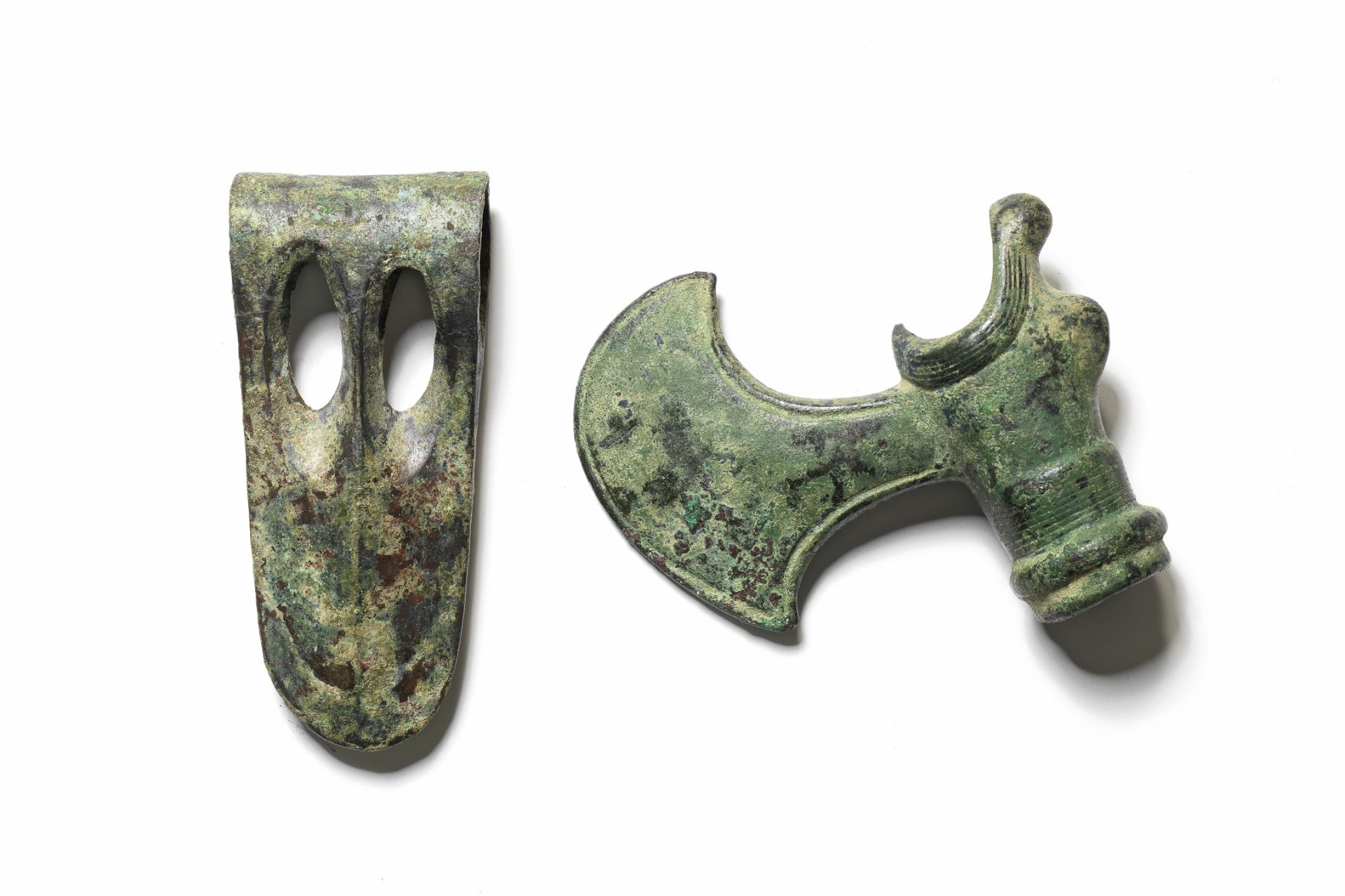 Two Near Eastern bronze axeheads 2