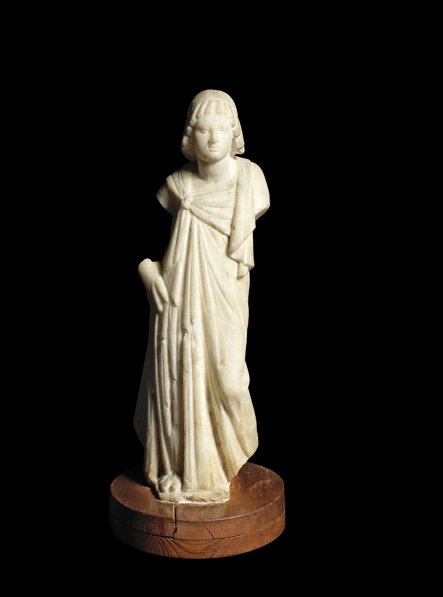 A Greek marble draped female figure