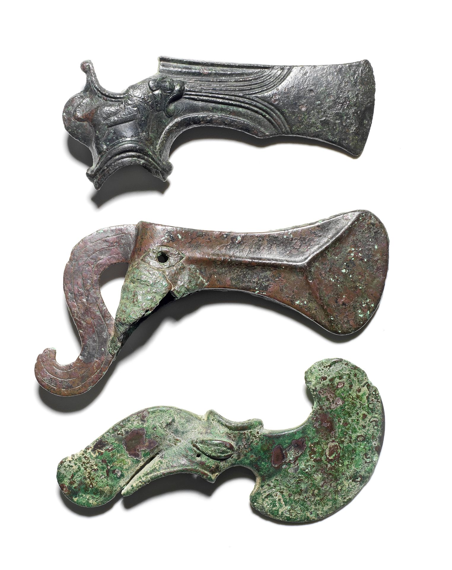 Three Elamite bronze axeheads 3