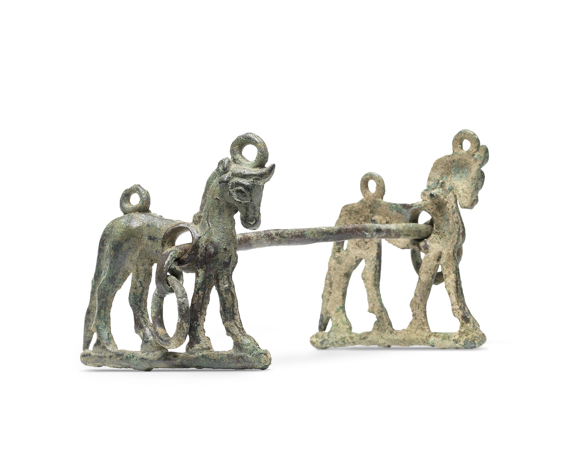 A Luristan bronze horse bit