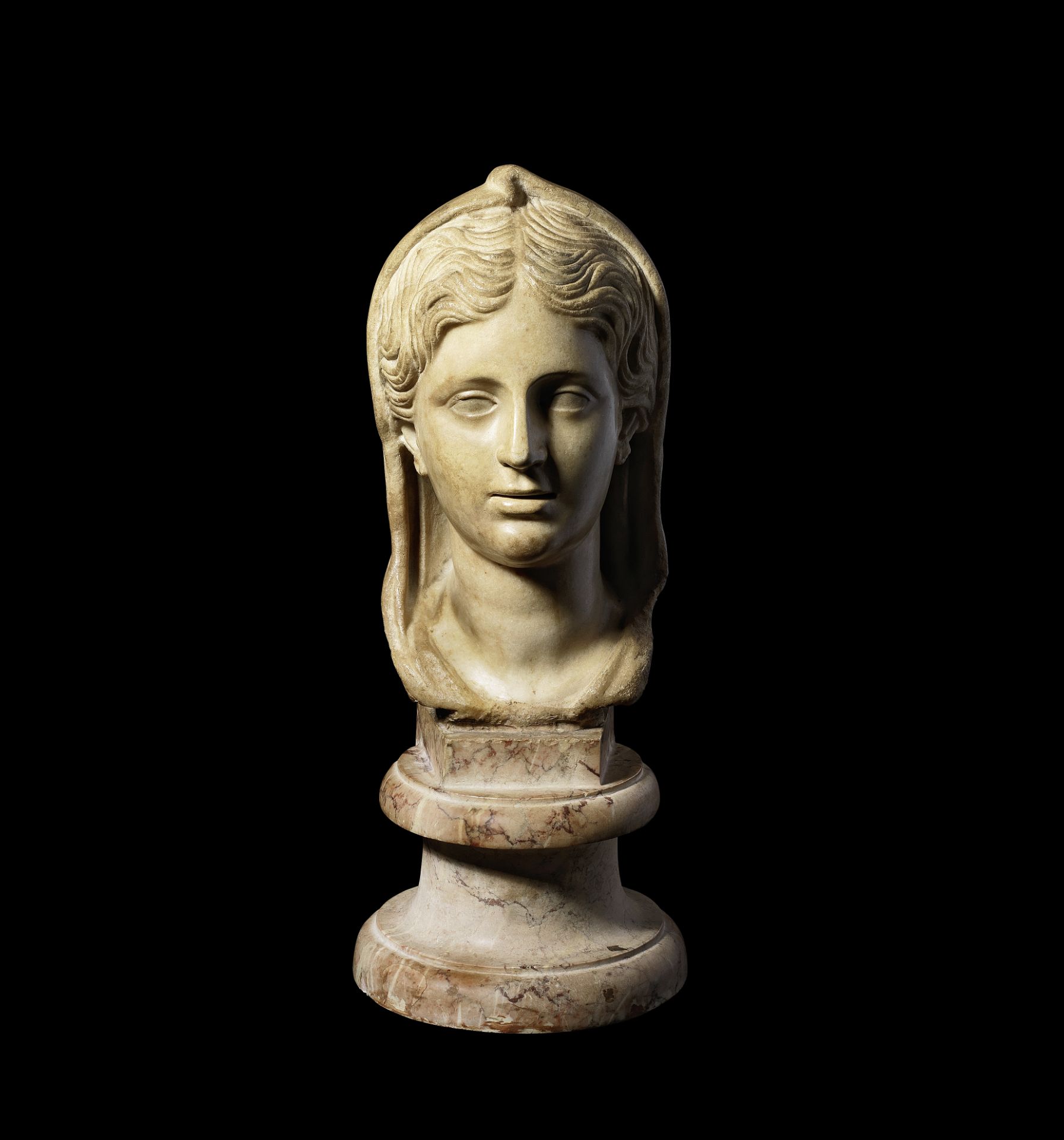 A Greek marble head of a woman