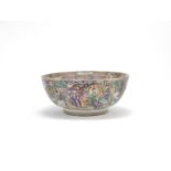 A famille rose 'Mandarin pattern' punch bowl Qianlong