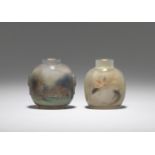 Two inside-painted agate snuff bottles 20th century (2)