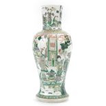 A Famille verte baluster vase 19th century