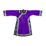 A woman's purple silk informal robe Late Qing Dynasty