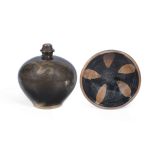 Two Henan russet-splashed black-glazed vessels Song/Jin Dynasty (3)