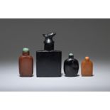 A group of four various snuff bottles Qing Dynasty and later (5)