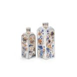 Two Chinese Imari gin bottles and covers 18th century (4)