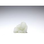 A white jade carving of Budai 18th century