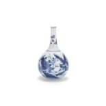A blue and white bottle vase Kangxi