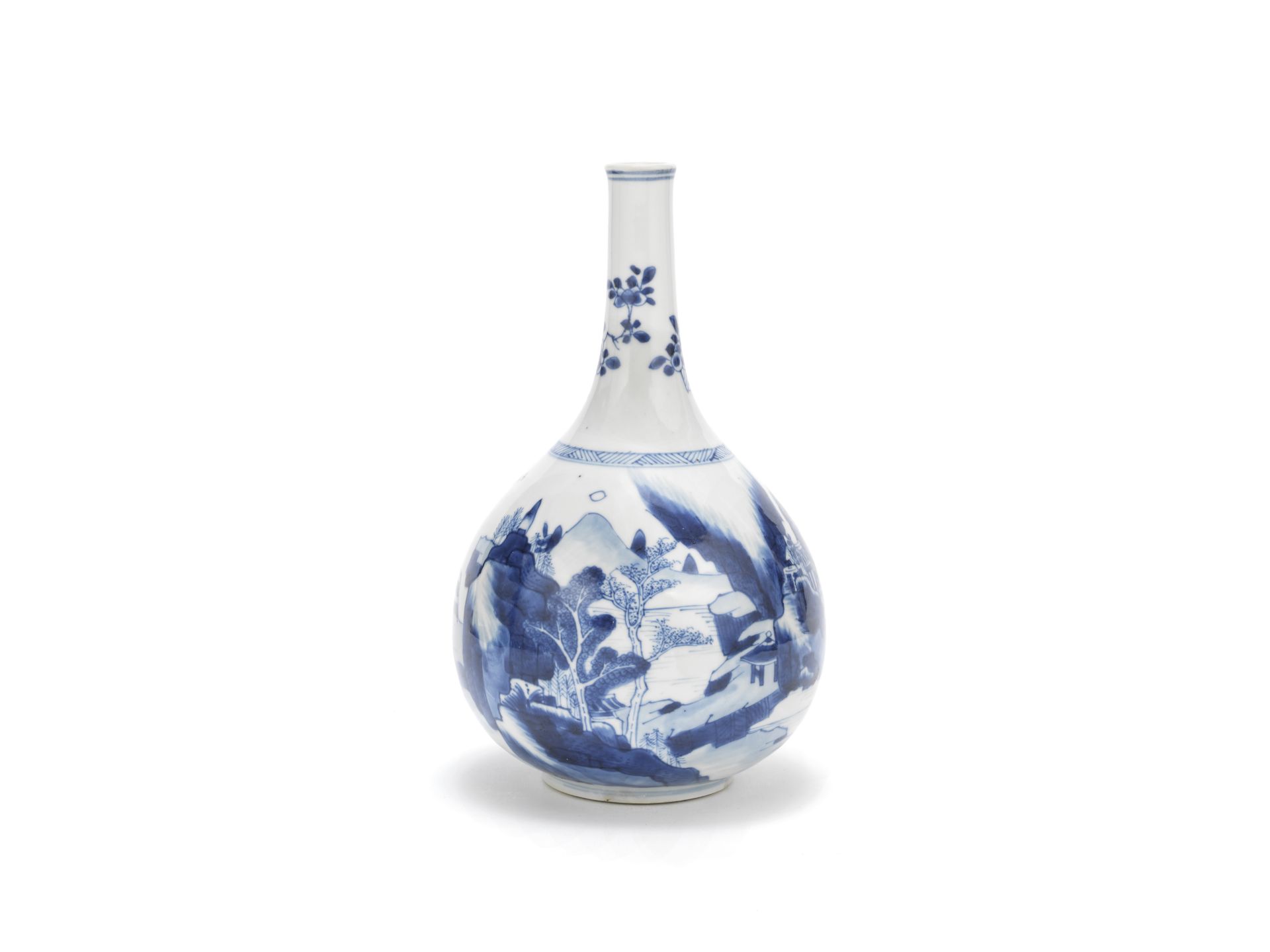 A blue and white bottle vase Kangxi