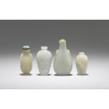 A group of four jade snuff bottles 18th/19th century (6)