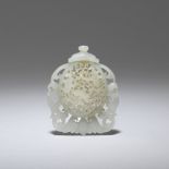 A pale green jade pomander and cover 18th century (2)