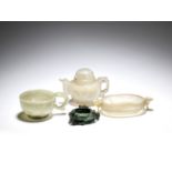 A selection of jade and hardstone vessels Ming to late Qing Dynasty (6)