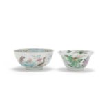 Two famille rose bowls 18th century (2)