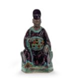 A Fahua pottery figure Ming Dynasty