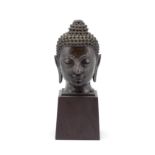 A bronze head of Buddha Thailand, probably 18th century