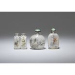 Three inside-painted snuff bottles 19th and 20th century (3)