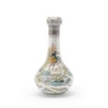 A large famille rose 'gengzhi tu' garlic-head bottle Jiajing six-character mark, 19th century