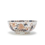 A large Chinese Imari punch bowl 18th century