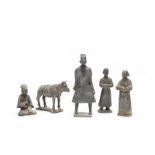 A group of grey pottery figures Yuan Dynasty (5)