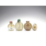 Four agate snuff bottles Late Qing Dynasty (6)