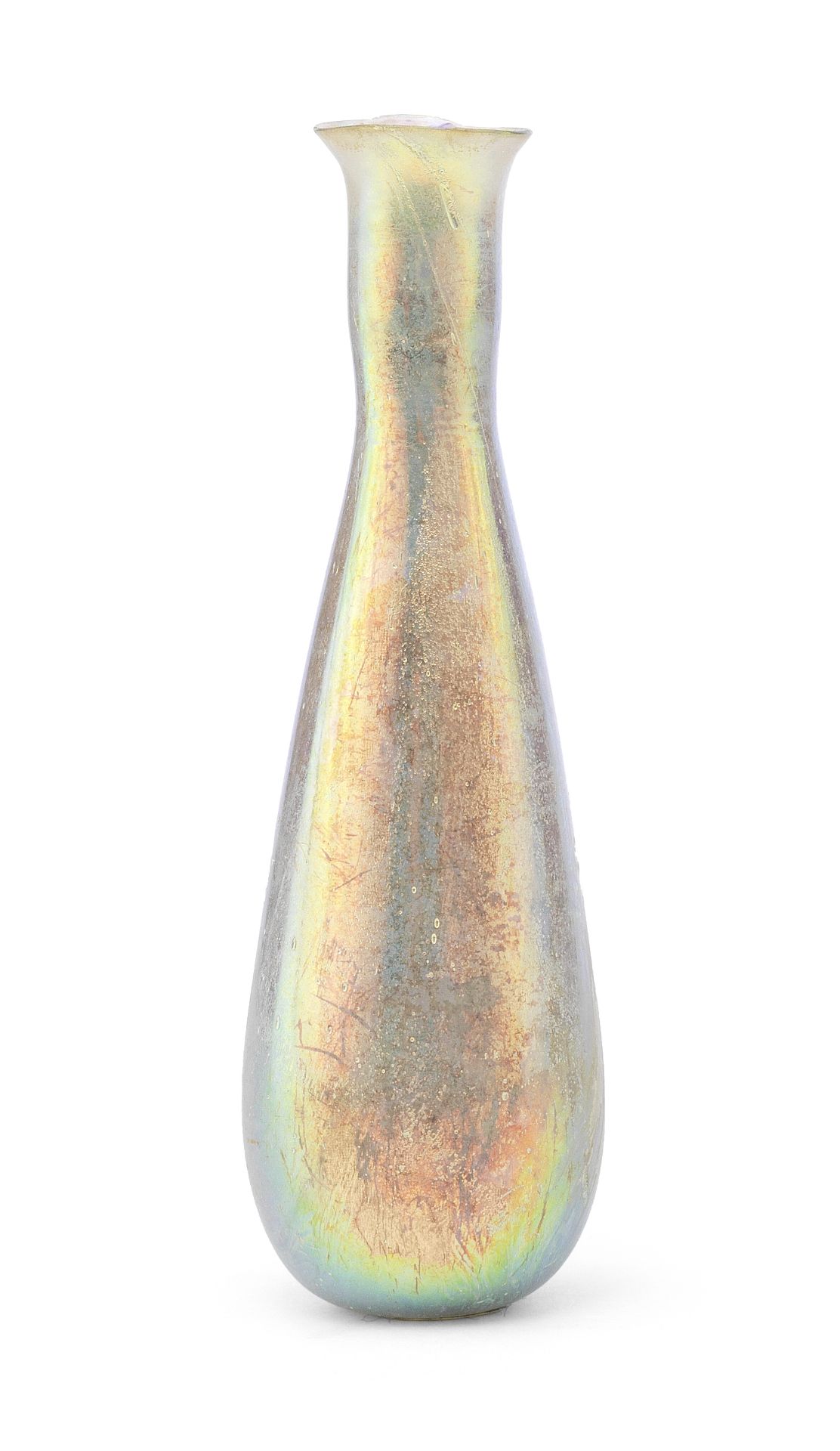 A Roman colourless glass unguentarium