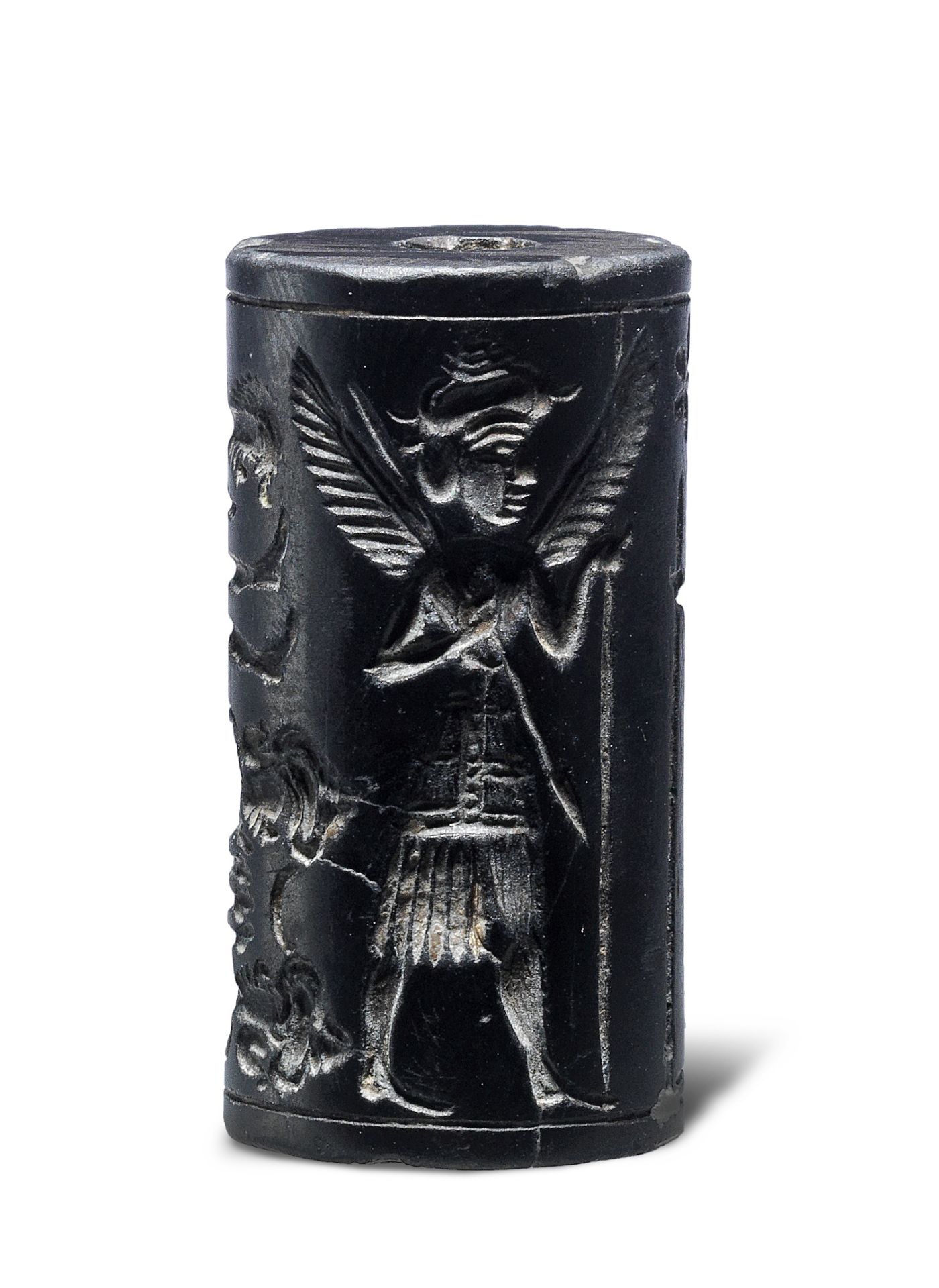 A Mesopotamian haematite cylinder seal