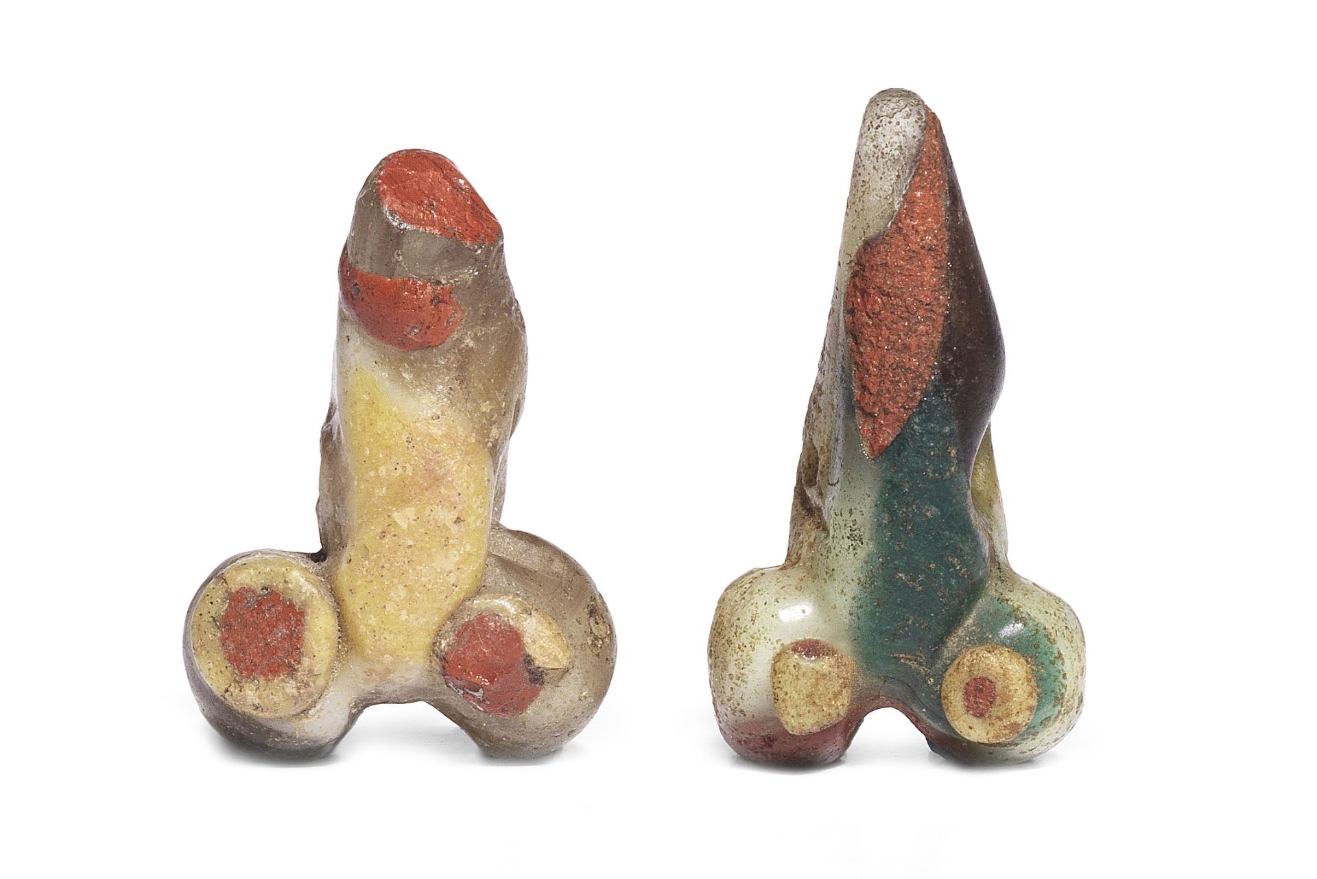 Two Eastern Mediterranean glass phallus amulets 2