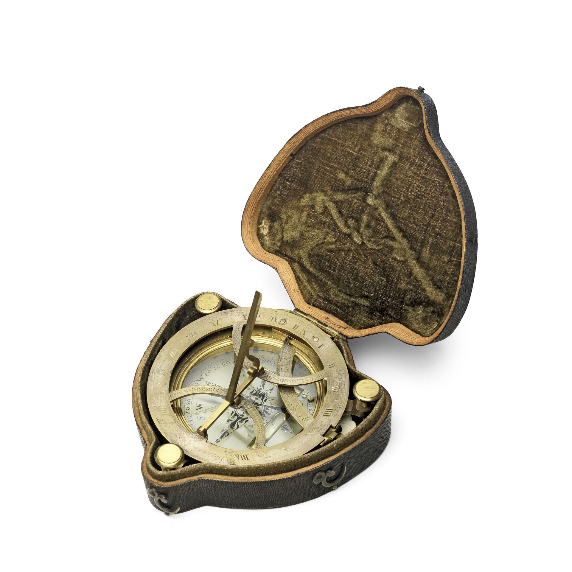 A Dollond Brass universal equinoctial dial, English, Late 18th Century,