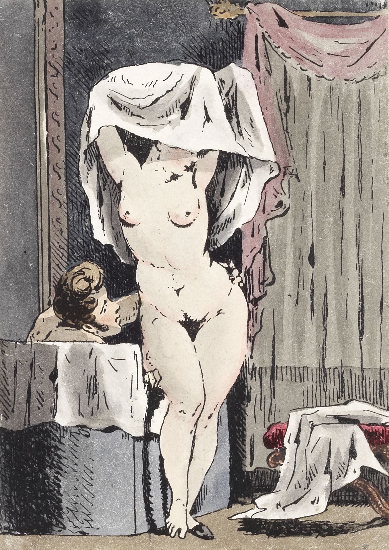 MONNIER (HENRY) Suite of 33 erotic prints, [1850s-70s]