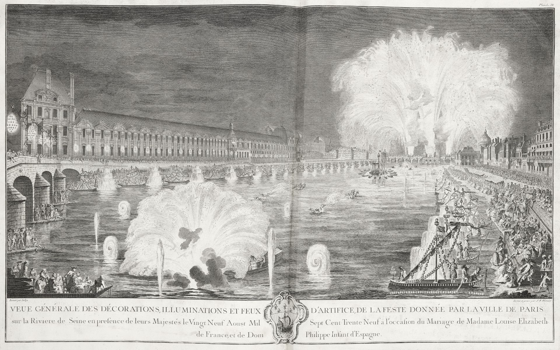 BLONDEL (JEAN-FRANCOIS) Description des festes données par la ville de Paris, à l'occasion du mar...