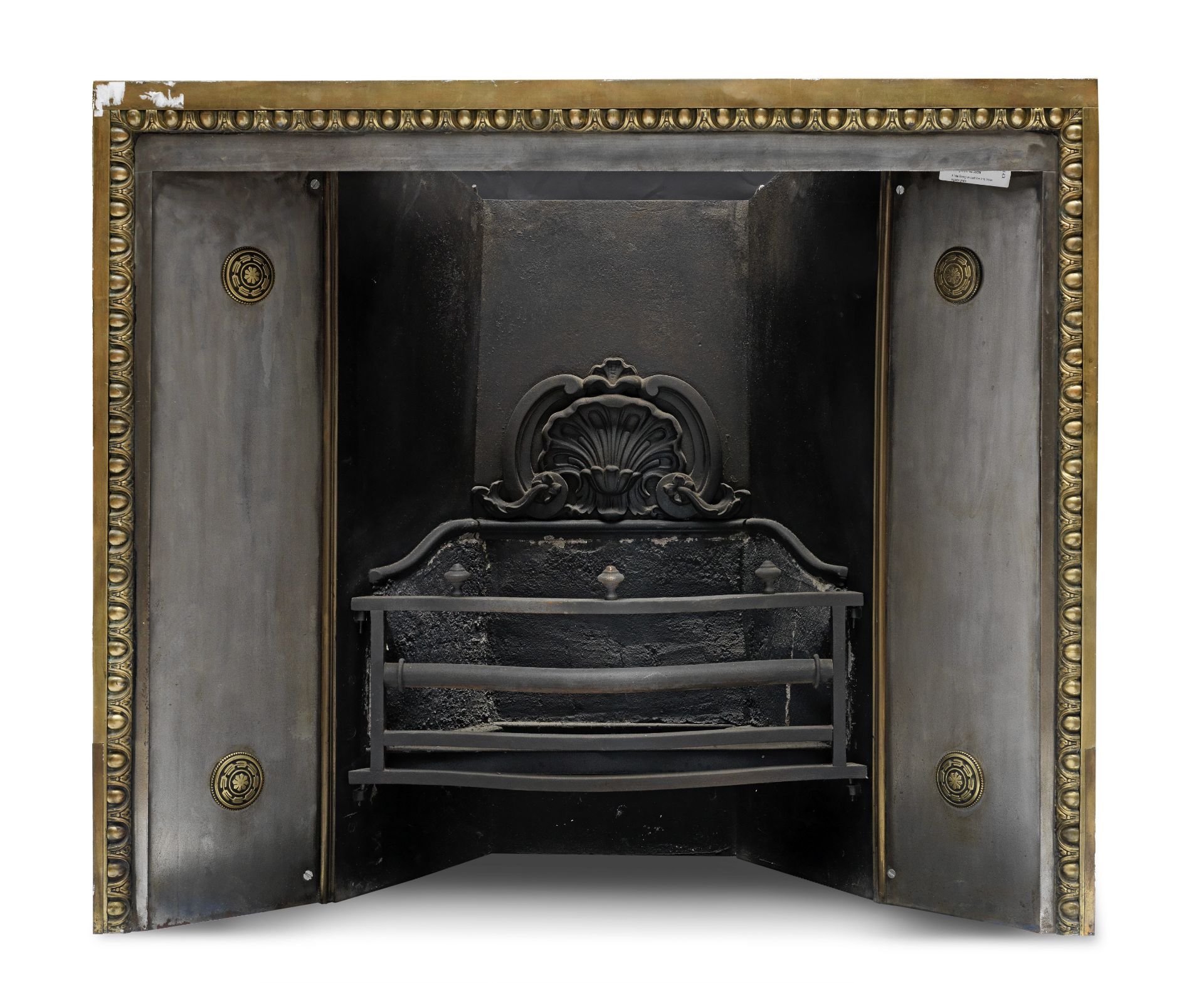 A George III Cast Iron and Brass Register Grate