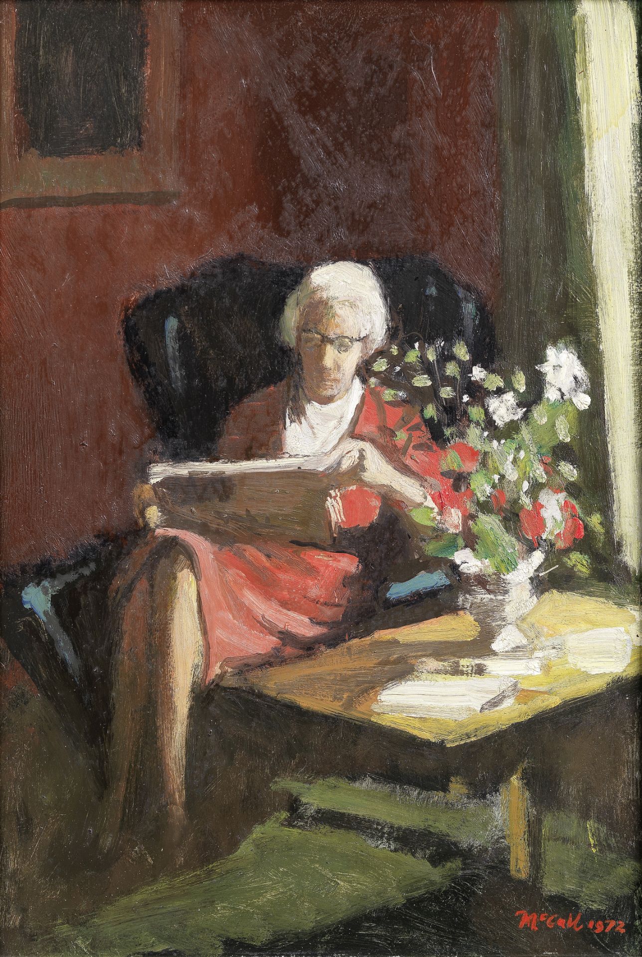 Charles McCall (British, 1907-1989) Letty at the Window; Letty Reading one 24.5 x 16.5cm (9 5/8 ...