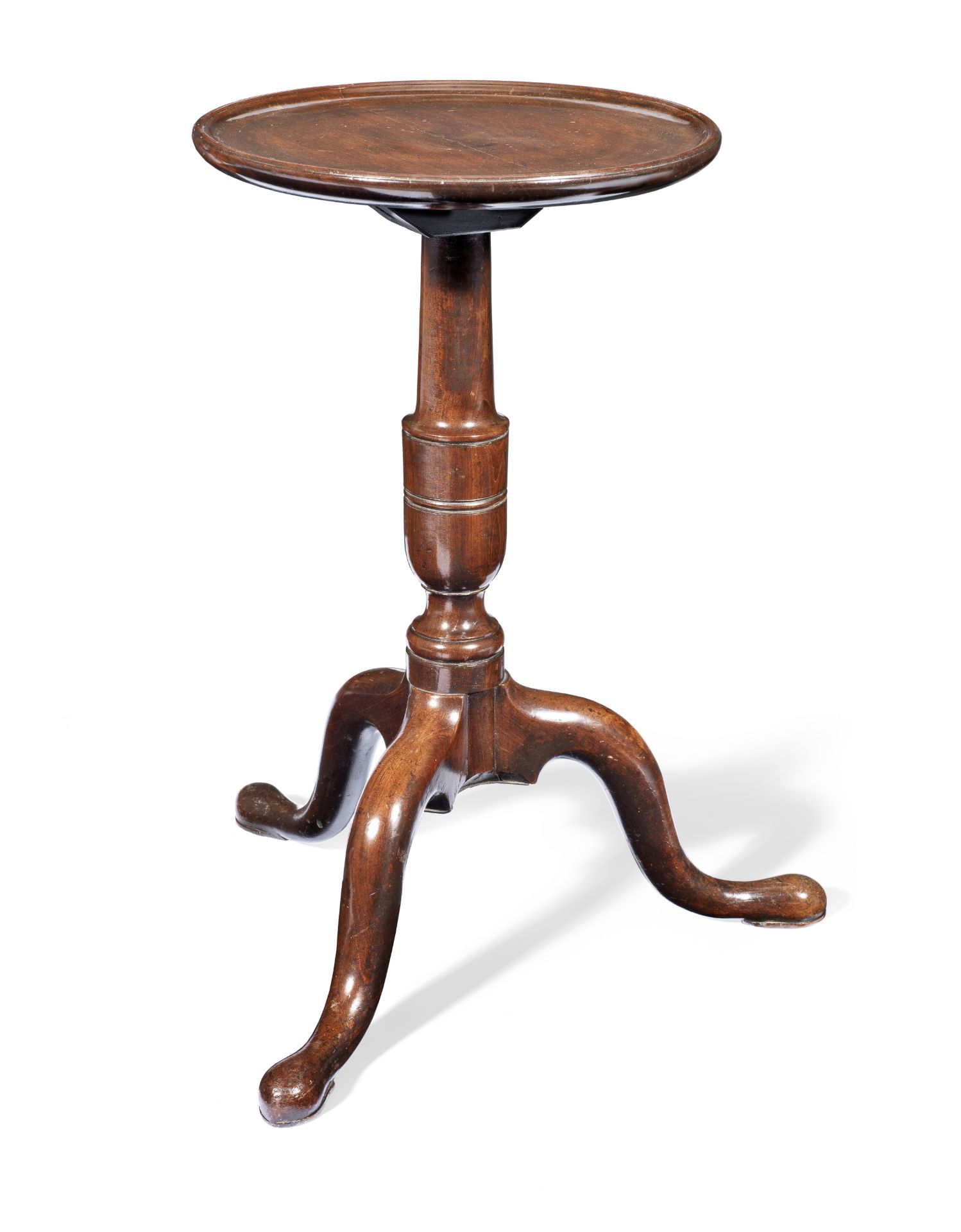 A small mahogany tripod occasional table