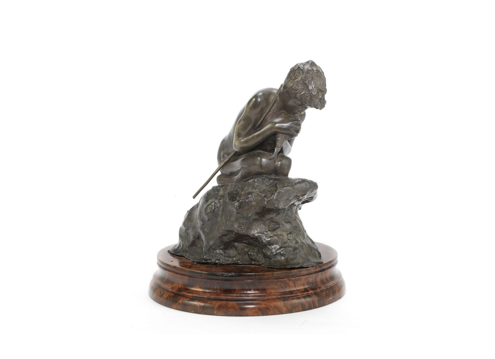 Vincenzo Gemito (Italian, 1852-1929): A patinated bronze figure of a fisherboy