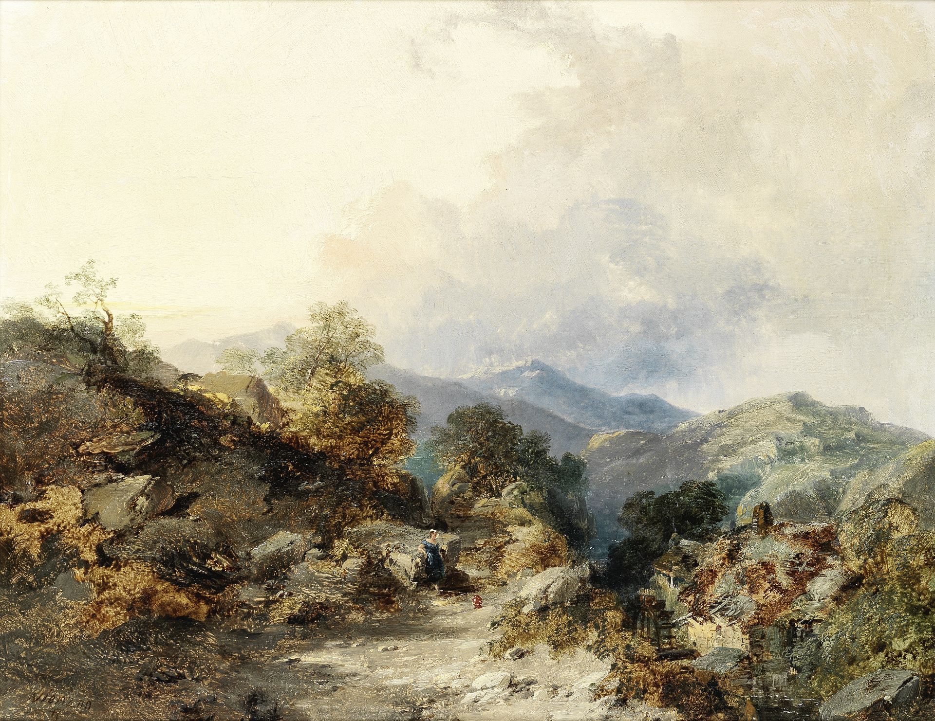 Edmund John Niemann (British, 1813-1876) Dovedale, Yorkshire each 36 x 46cm (14 3/16 x 18 1/8in).(2)