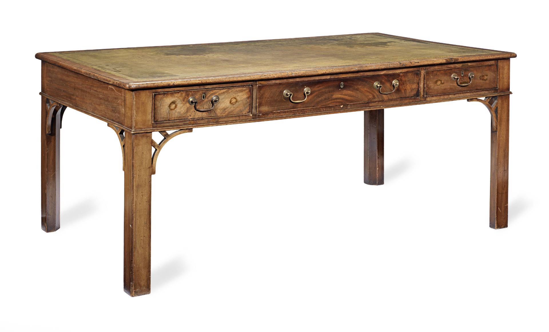 A mahogany library table in the George III style