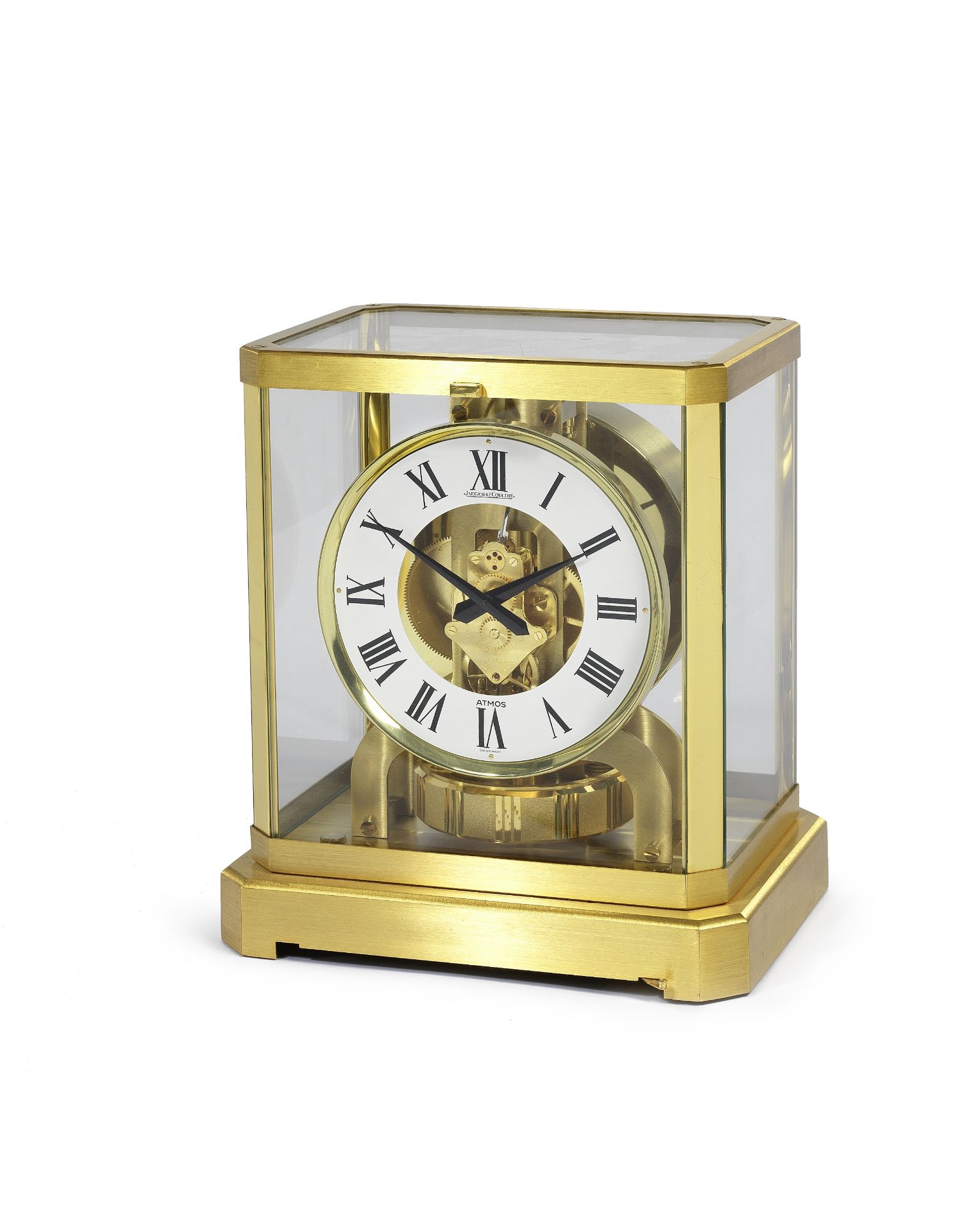 A 20th century Atmos clock in an associated box with service paperwork Jaeger LeCoultre, 265760, ...